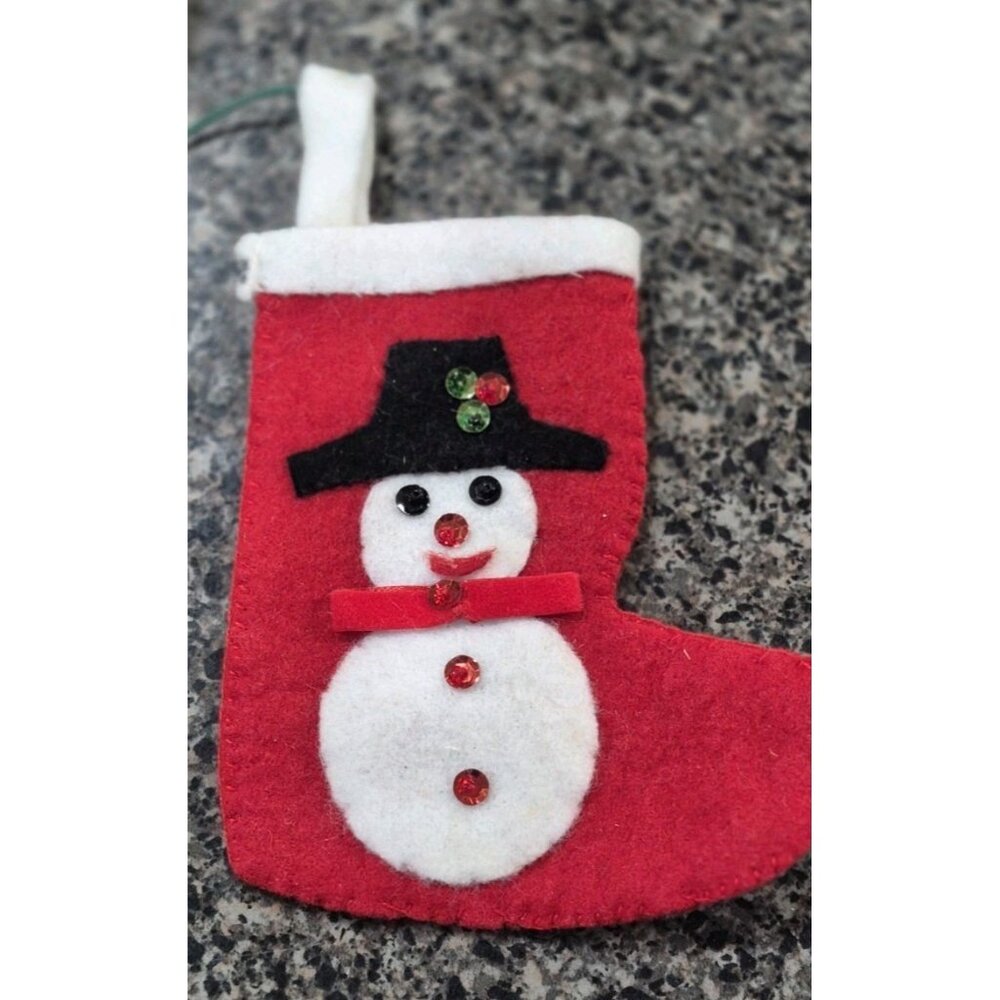 Lot Of (10) Handmade Christmas Tree Holiday Ornaments Handmade Mr. & Mrs. Claus - Picture 2 of 13